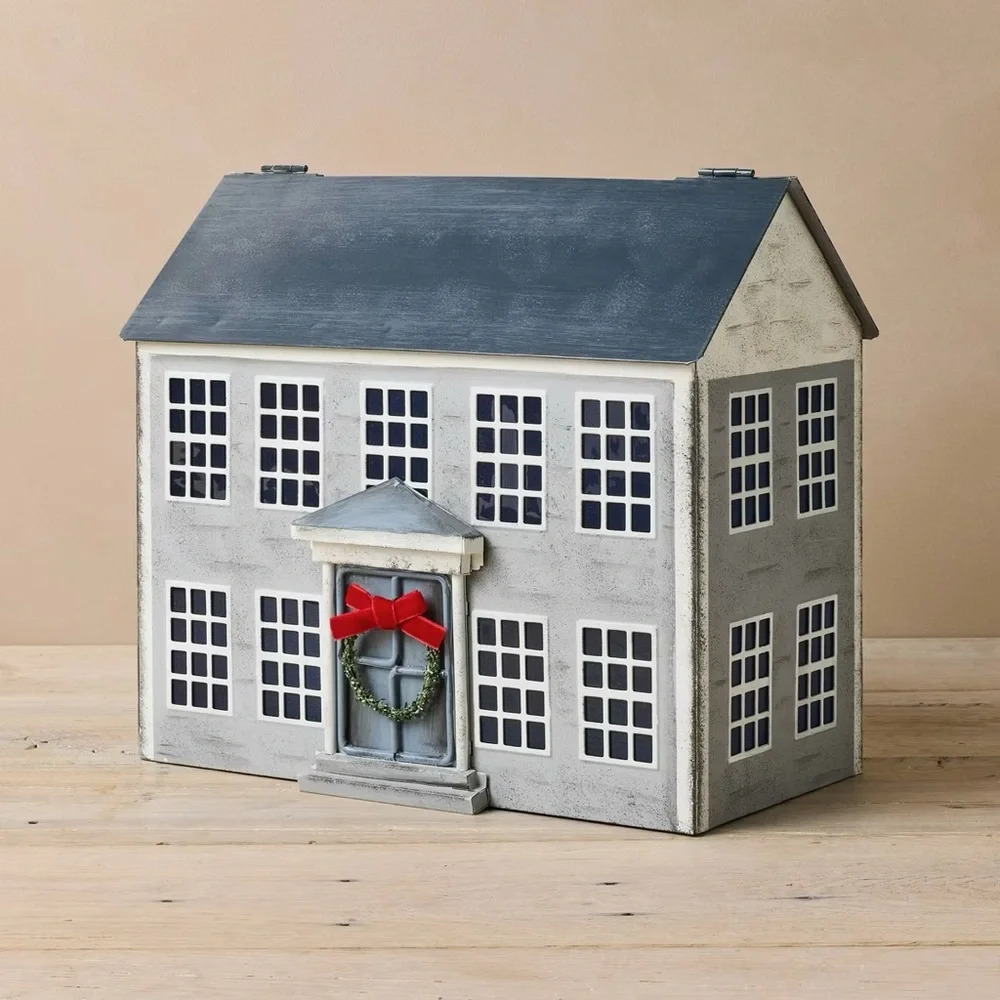 Christmas Metal House Card Vintage Box - John Derian for Target